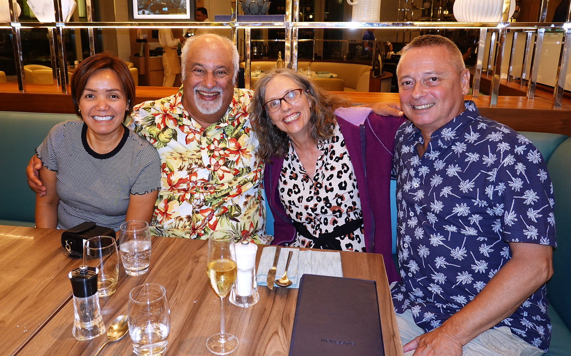 Reggie, David, Janine, and Andy - at the Atlantis Hotel Safron Buffet