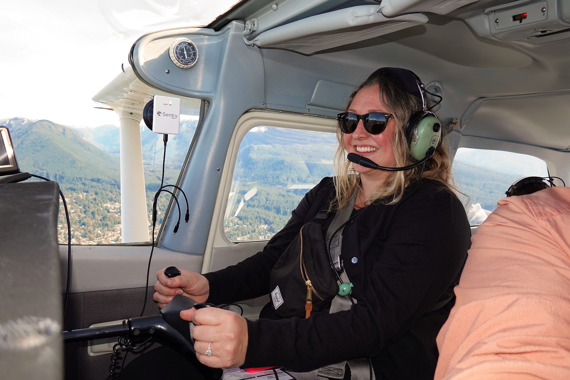 Co-Pilot Kelda at the controls of GGCN