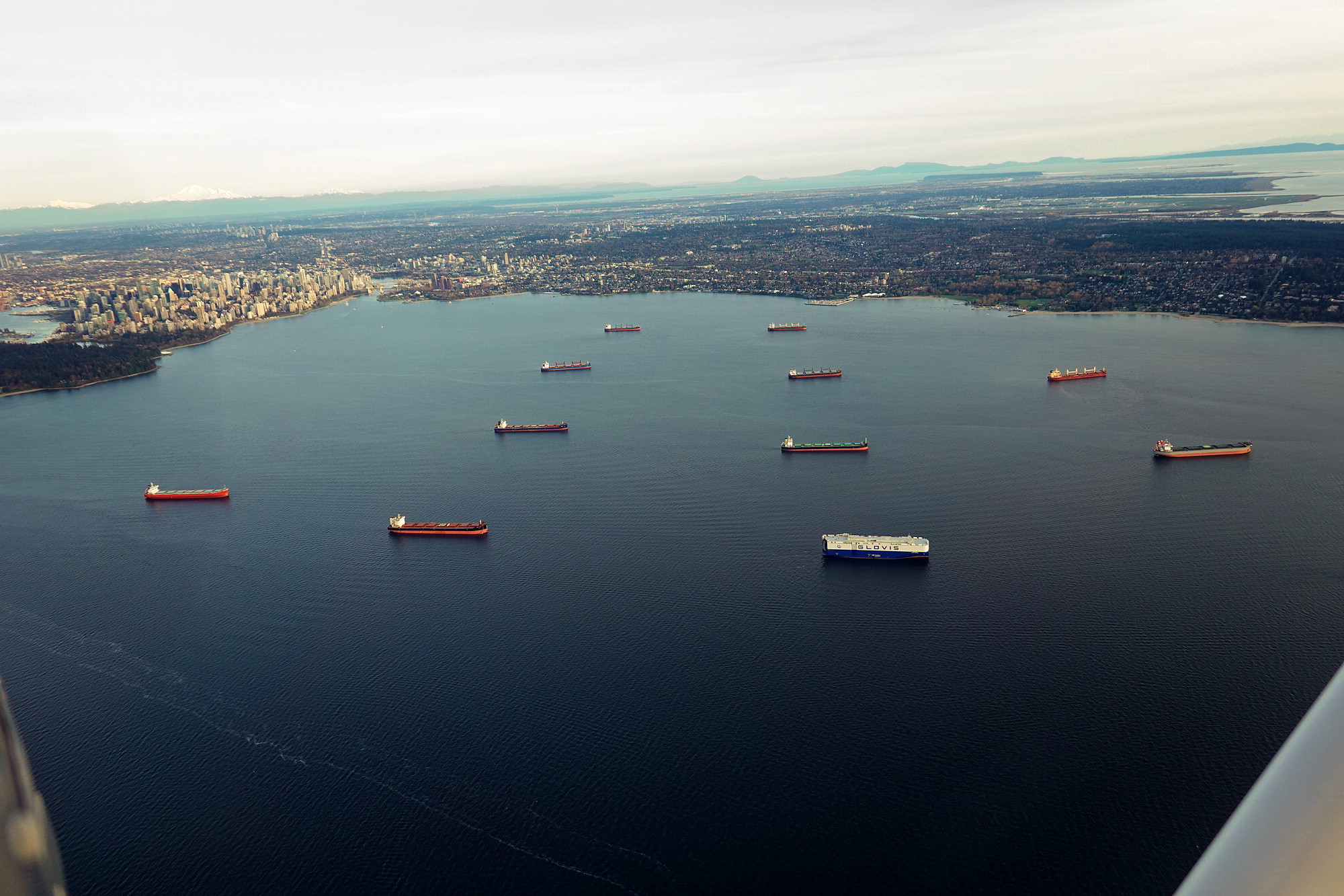 Ships in English Bay