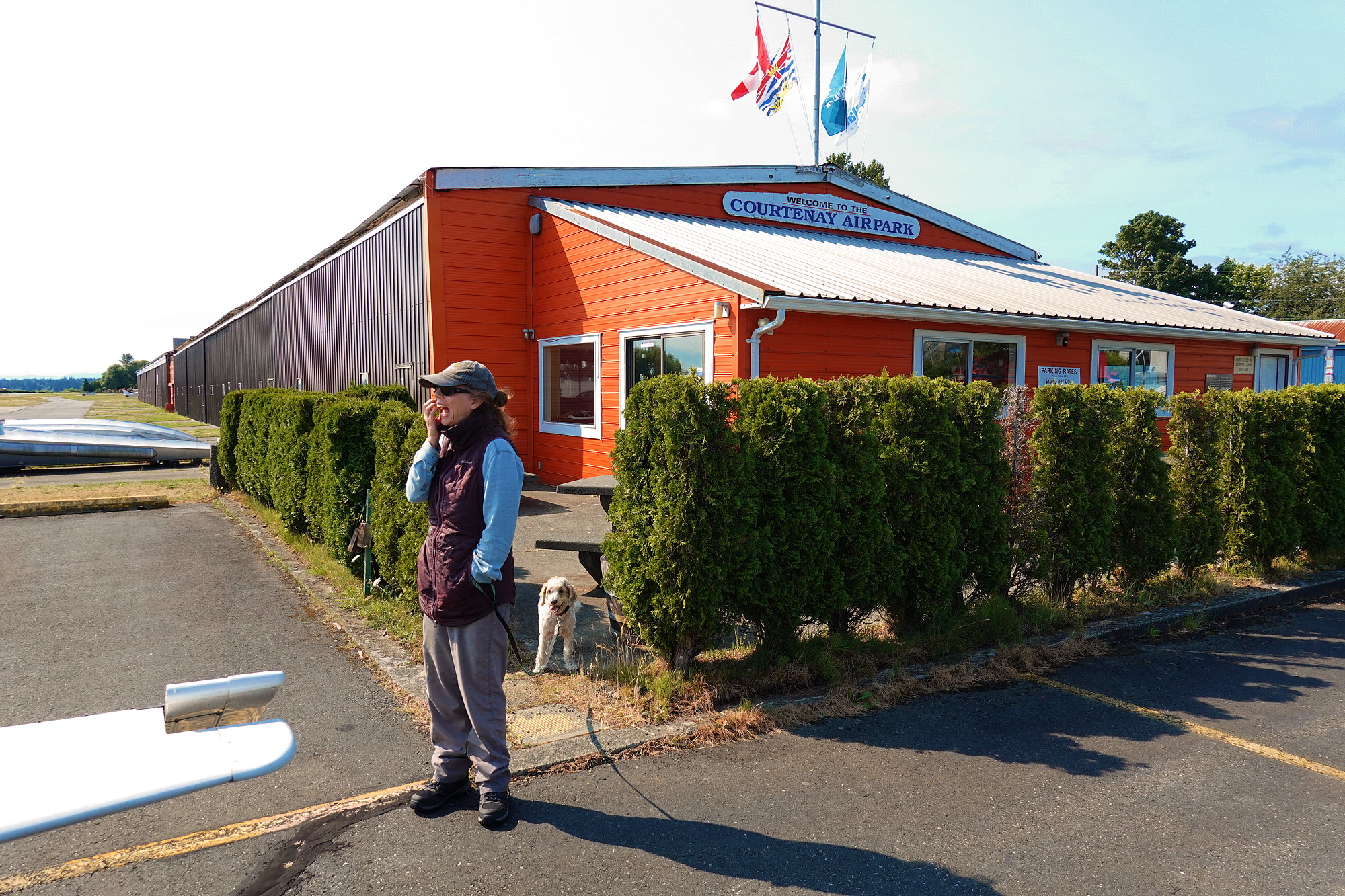 The clubhouse at the Courtenay Airpark