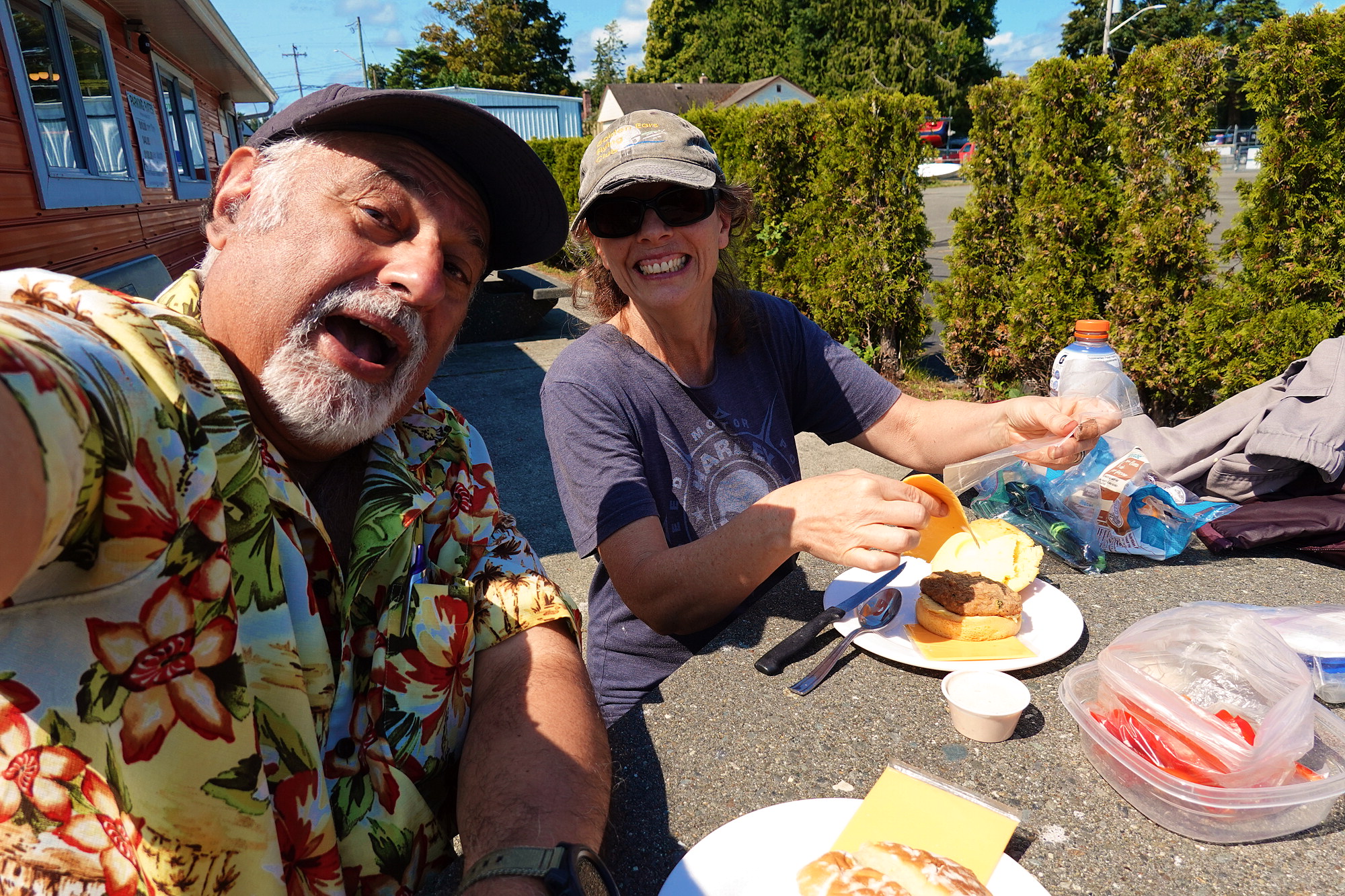 Happy Couple - Eating Walnut Burgers