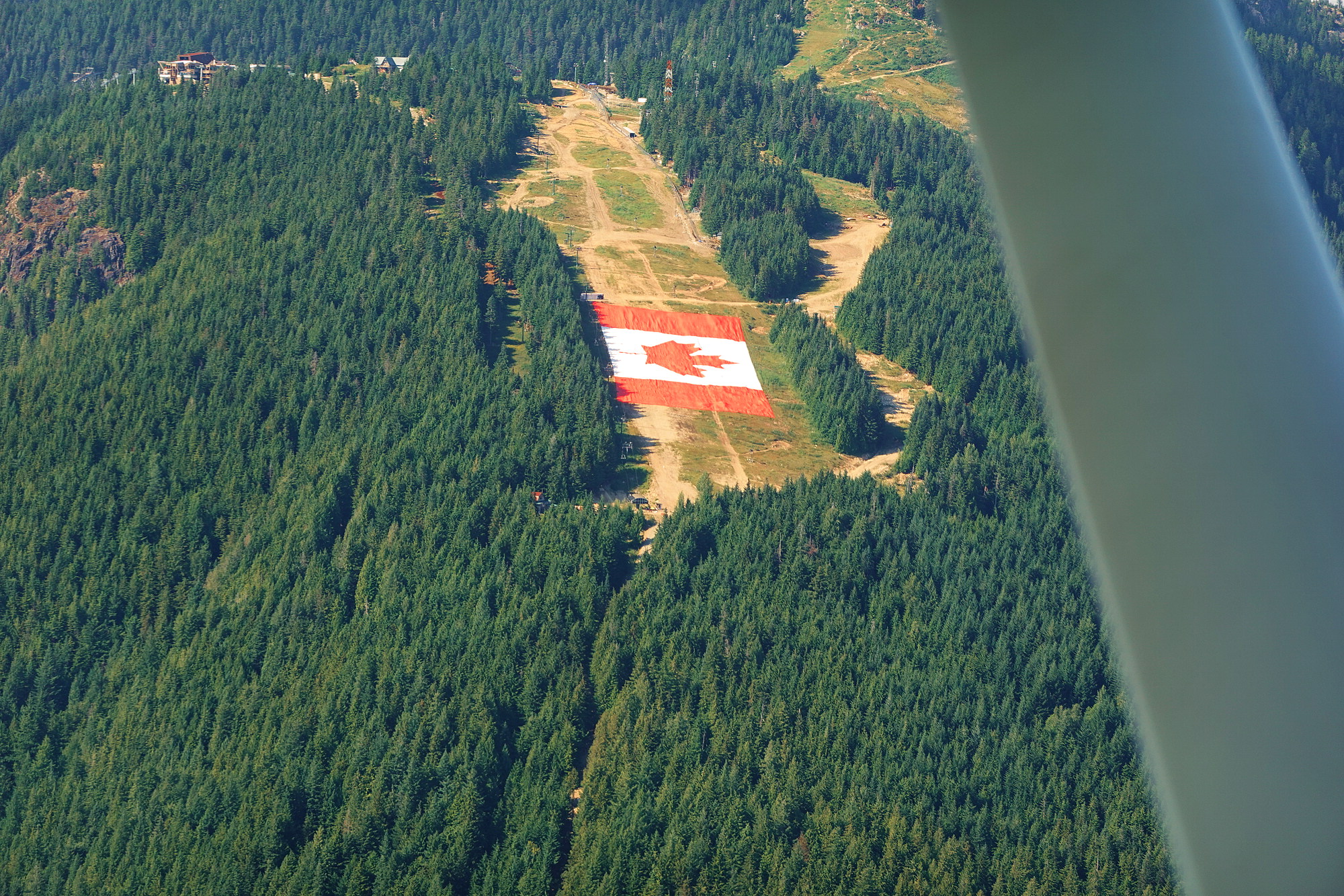 The FIFA Canada Flag on Grouse Mountain
