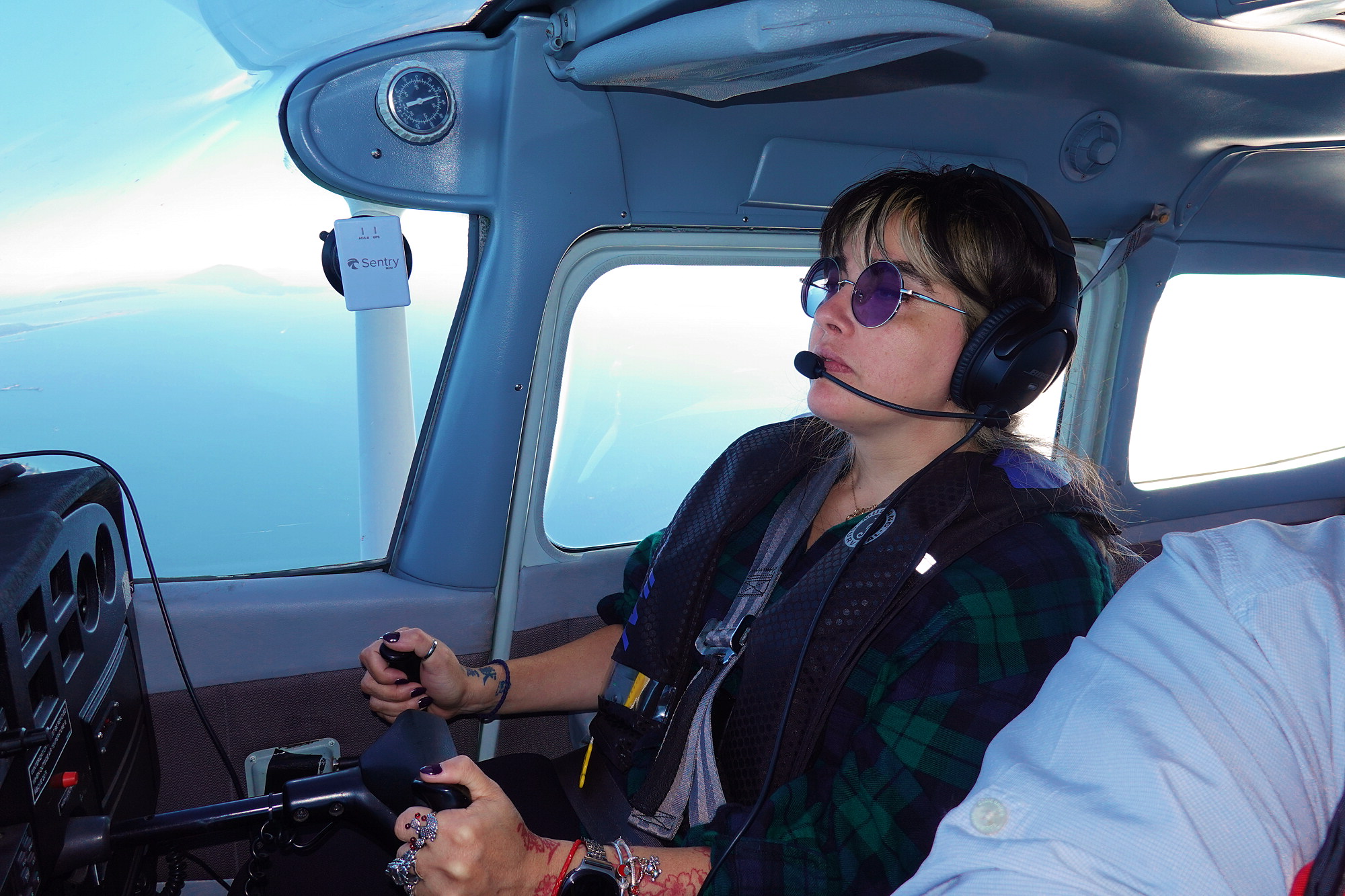 Mariana at the controls
